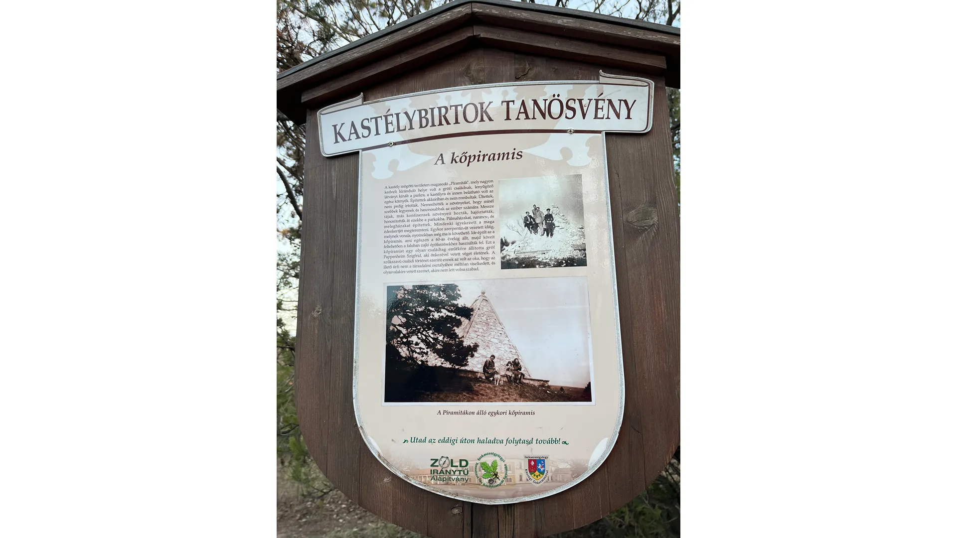 Kastélypark tanösvény